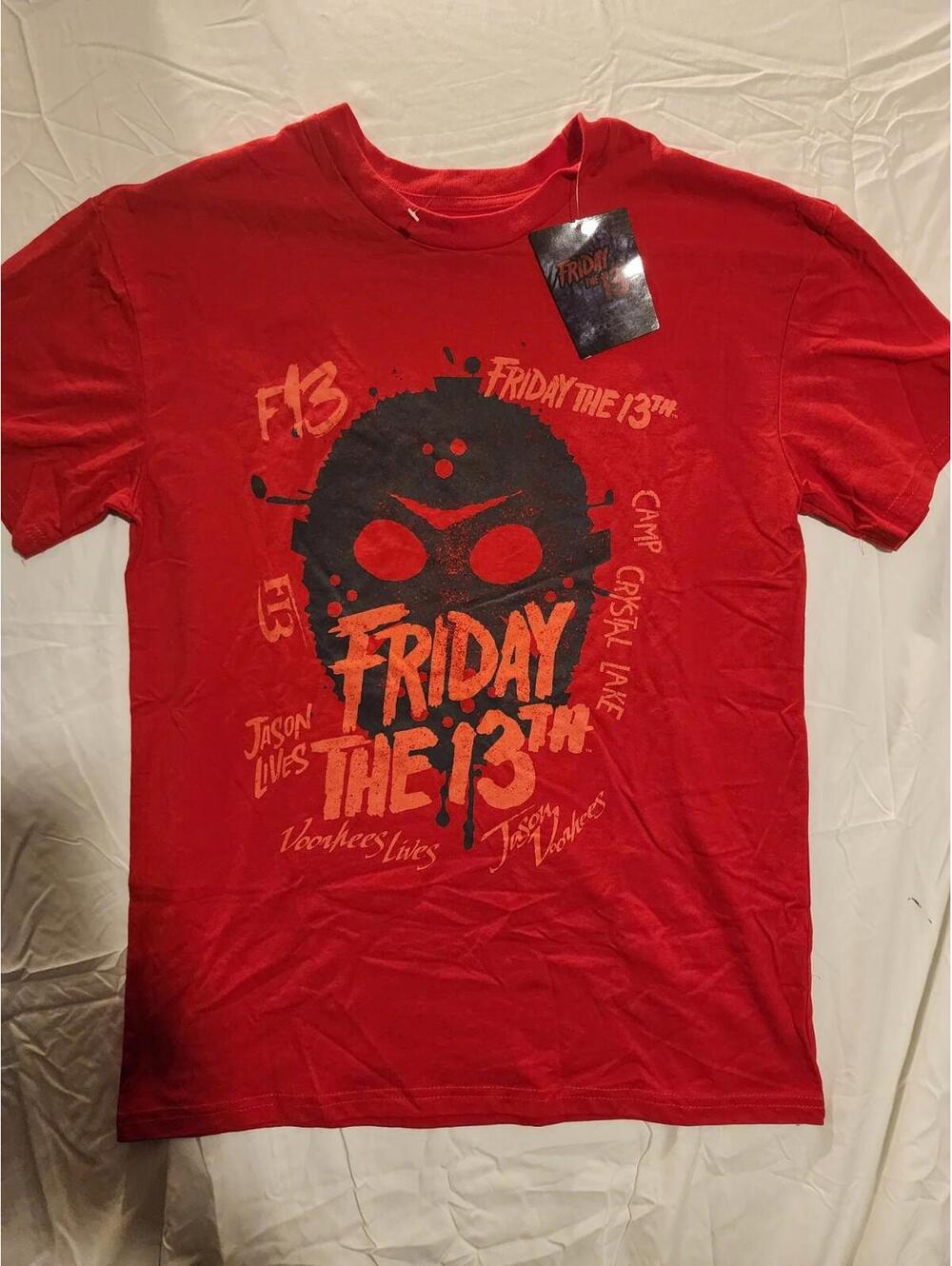 NWT Friday the 13th Red t-shirt. Size Medium. Just in time for Halloween